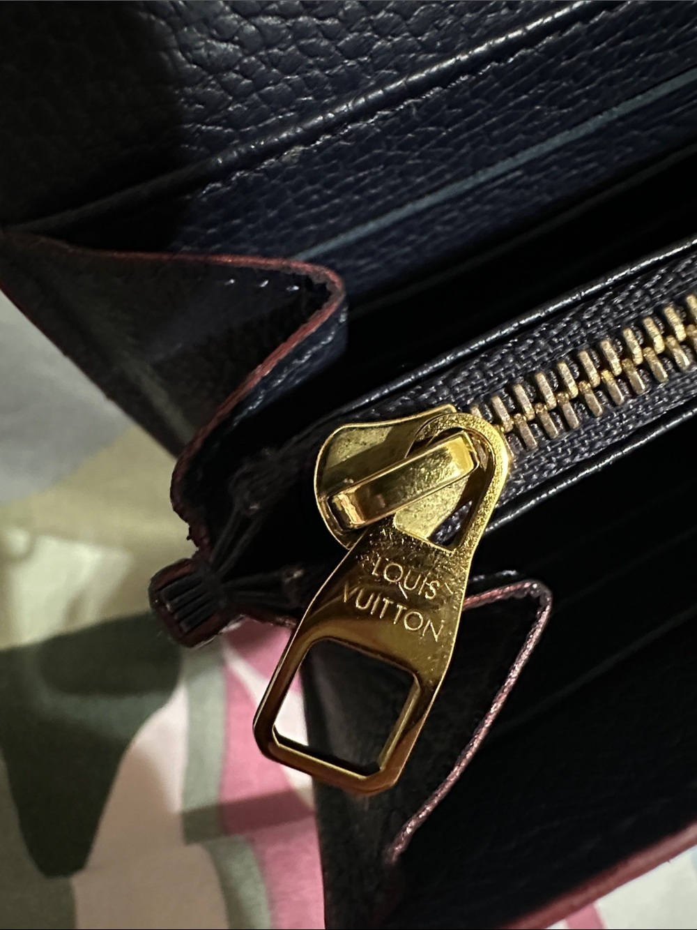 Louis Vuitton Navy Blue Emprente Leather Wallet - Picture 14 of 15